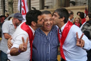 El Partido MILES, presidido por D'Elía, presente en la XXII Marcha del Orgullo LGBTIQ 2013.