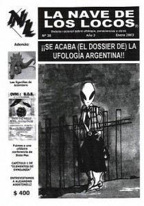 Portada de "La Nave de los Locos" N° 20, Enero de 2003. Dossier Ufología Argentina