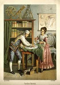 Sir William Herschel y Caroline Herschel