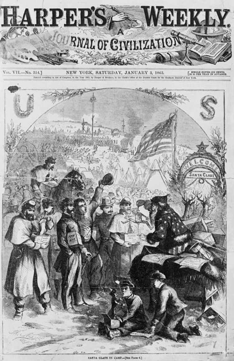 Santa Claus by Nast. En Harper’s Weekly (1863)