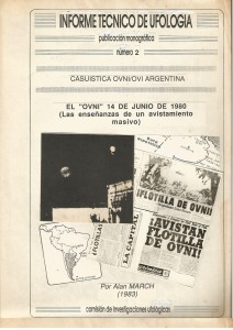 En 1983, Alan March, en sus tiempos de ufólogo, escribió un excelente monográfico que quedó inédito.