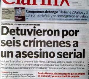 Portada de Clarín del 30 de Agosto de 2010