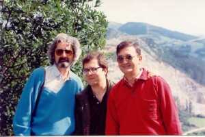 Julio Arcas Gilardi, Alejandro Agostinelli y Pepe Ruesga Montiel. Santander, 1991